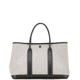 エルメス ガーデンパーティTPM ハンドバッグ トートバッグ グレー ブラック トワルアッシュ レザー レディース HERMES 【中古】